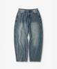 MOOD INSIDE Shadow Stripe Curved Denim Pants_Blue