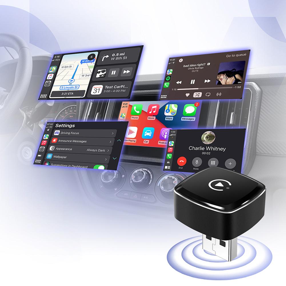 2 in 1 Wireless CarPlay Android Auto Adapter Smart Box Convert Wired To Wireless Smart USB Dongle for Factory Wired CarPlay Cars
