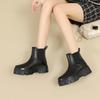 Thick-soled Medium Tube Rain Shoes Women's New Waterproof and Non-slip Adult Water Shoes Lightweight Rubber Shoes Fashionable Rain Boots