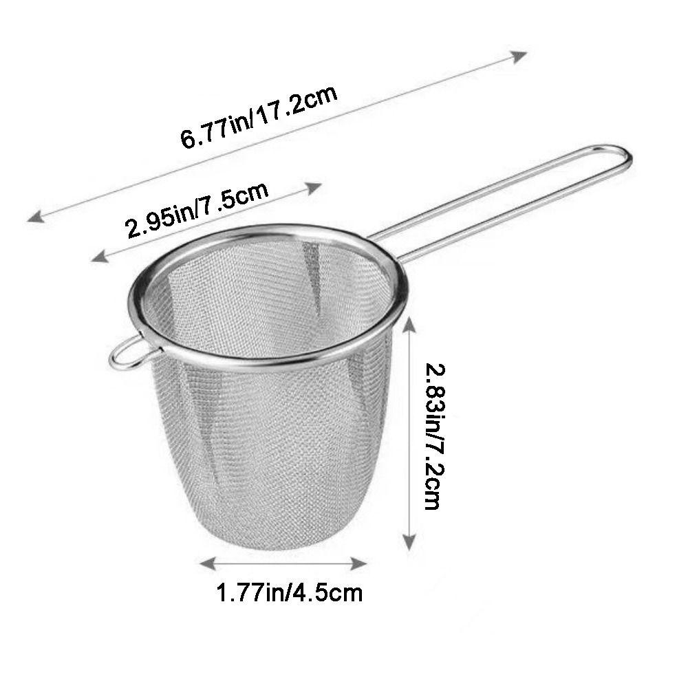 Single Ear Shape Stainless Steel Tea Strainer Anti-Scald Fine Mesh Colander  Flour Filter