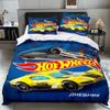 Truck Cartoon Monster Printed Bed Duvet Cover Pillowcase Three Piece Set