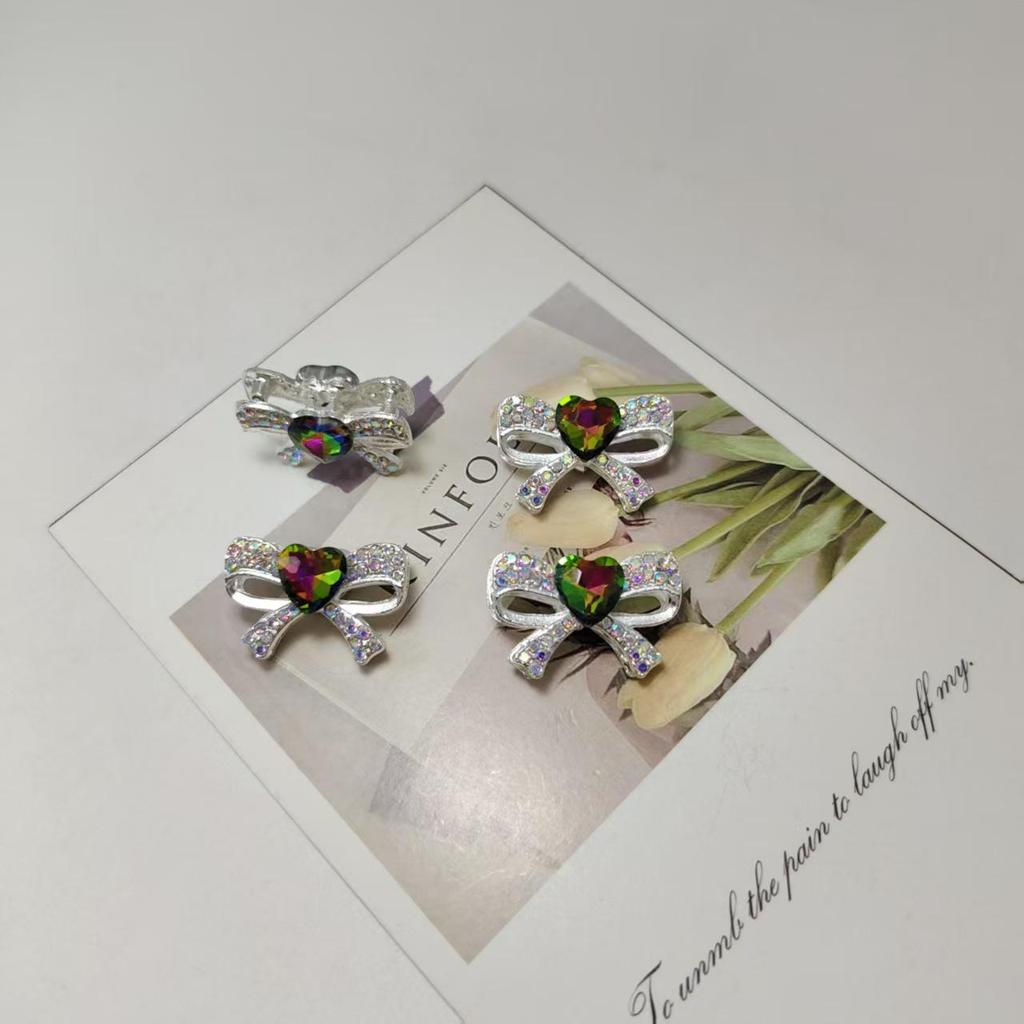 Electroplated Alloy Crystal Bow Tie Butterfly Knot for DIY Jewelry