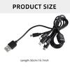 6 in 1 USB 2.0 Type A to 6 USB 5Pin Male Adapter Cord USB to USB 5Pin Charging Cable Efficient 50CM