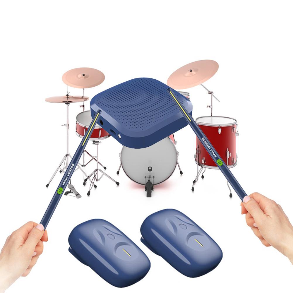 Air Drum with Drumsticks Sets Portable Electronic Virtual Air Drum Drumsticks Pedals Professional for Beginners Children Adults