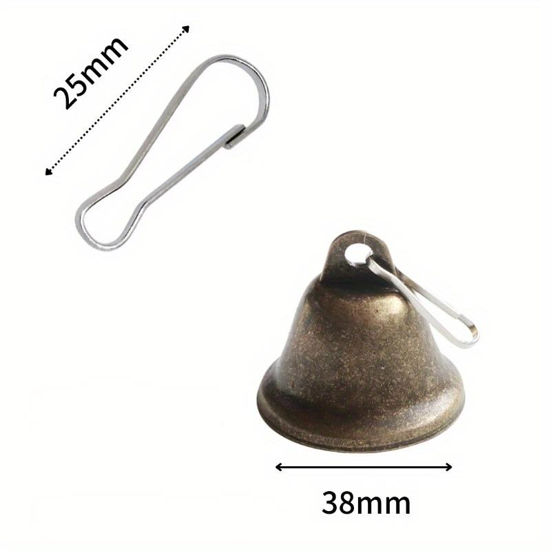 10pcs Christmas Decoration Bell Temple Retro Open Hand-cranked Metal Horn Bell Bell-shaped Bell 38mm Bronze Bell