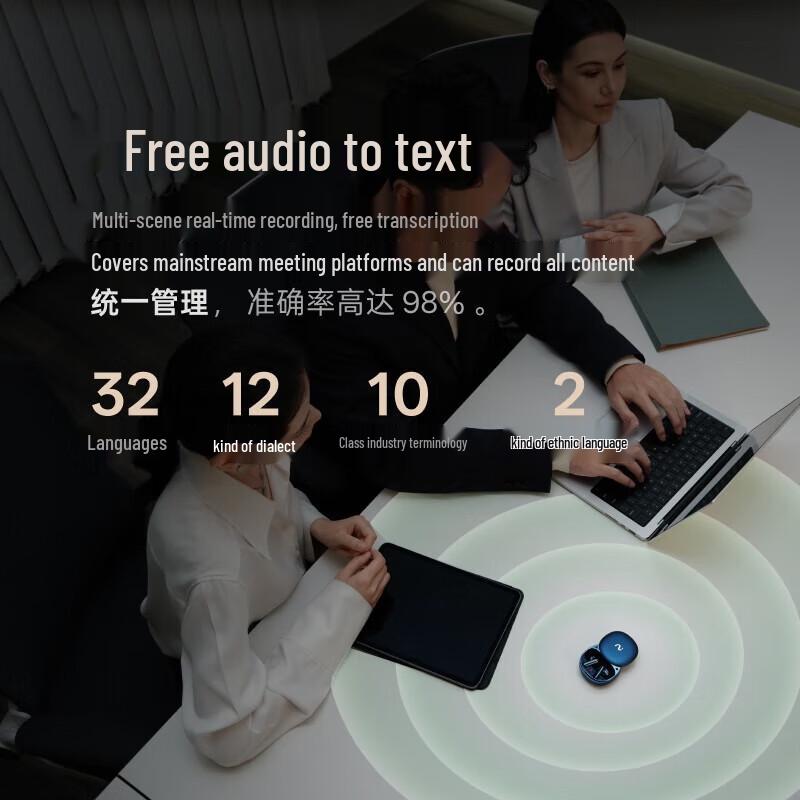 iFLYTEK AI Conference Noise-Cancelling Wireless Bluetooth Earbuds Pro 3