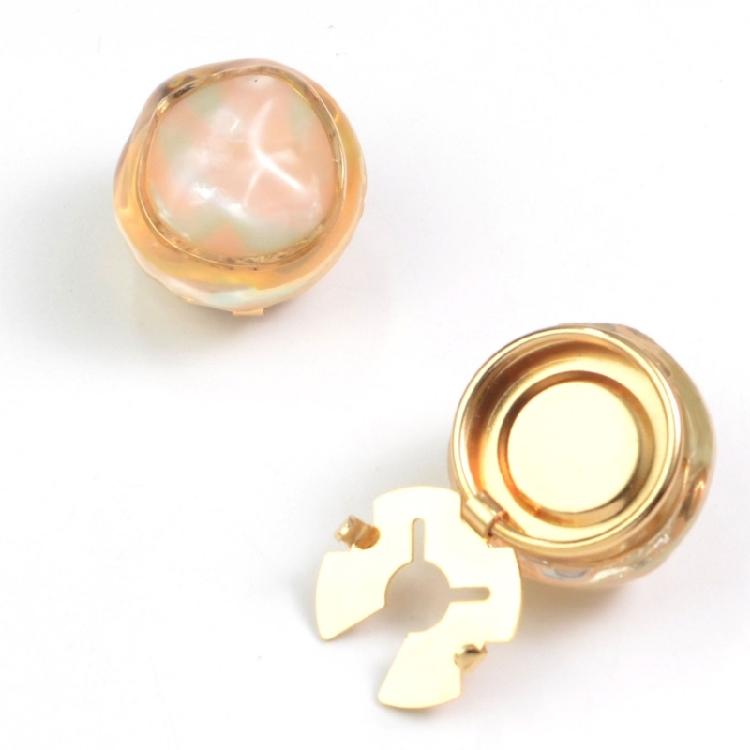 Decorative Shirt Button Covers Resin and Alloy Marbled Cufflinks Clip For Men Women Shirt Dress Jackets Embellishments
