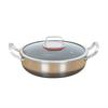 Deepened 316 Stainless Steel Non-Stick Double-Handle Pan for Pancakes - Compatible with Induction and Gas Cookers