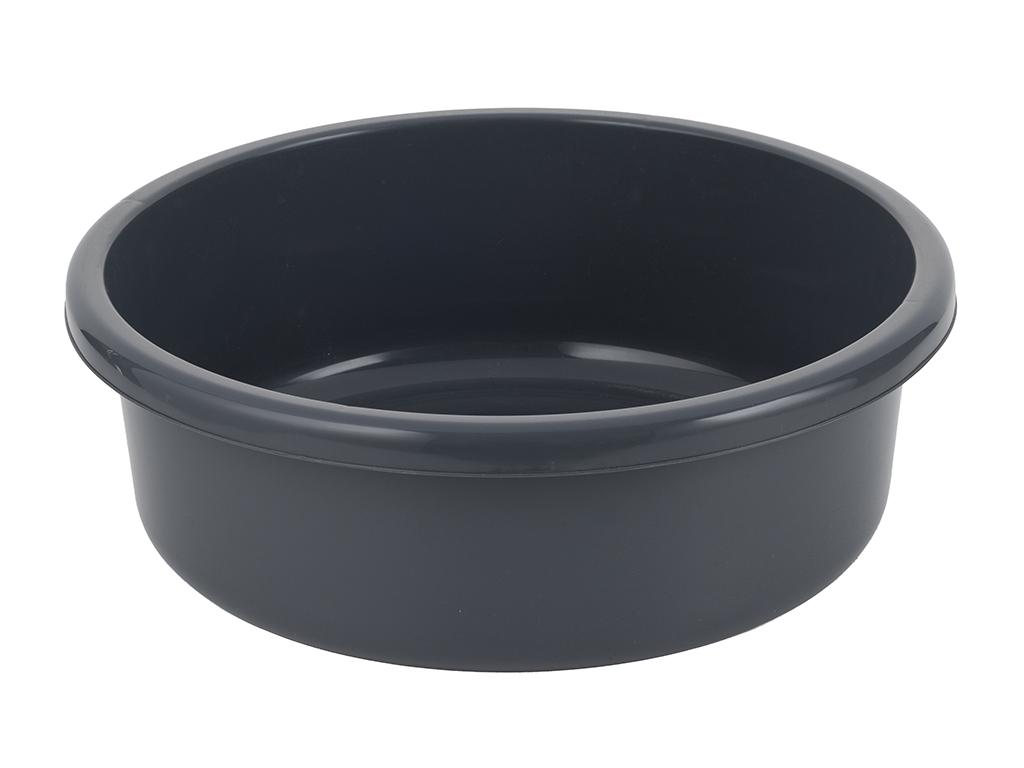 Miska Plastikowa Okrągła 41Cm 13,5L Ciemny Szary -Ben