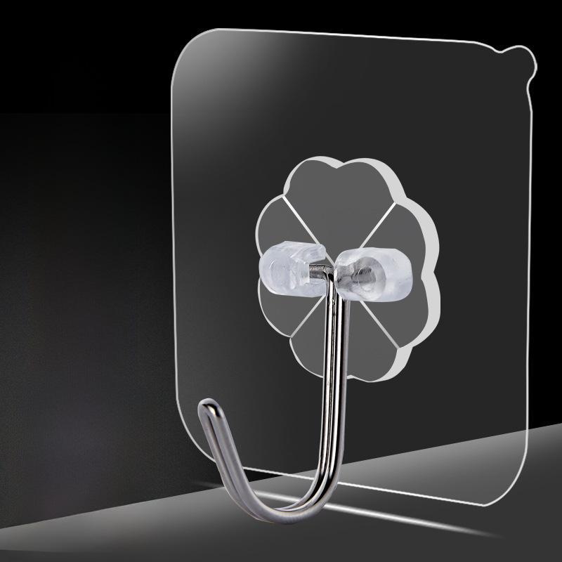 Transparent Traceless Adhesive Hooks - Strong, Waterproof, and Punch-Free Wall Hooks for Hanging Clothes