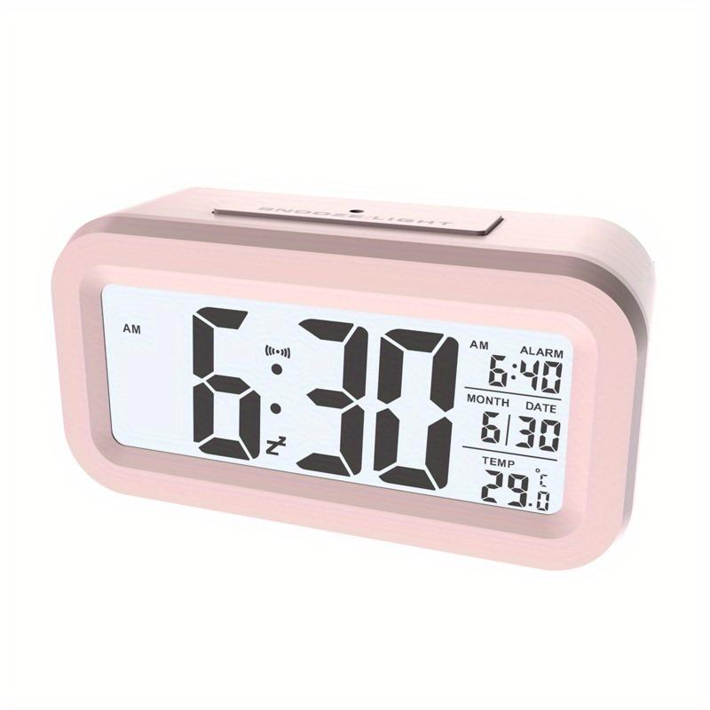 Relógio Despertador Digital Inteligente com Display de Temperatura e Função de Sono para Uso Doméstico Despertador Digital LED.