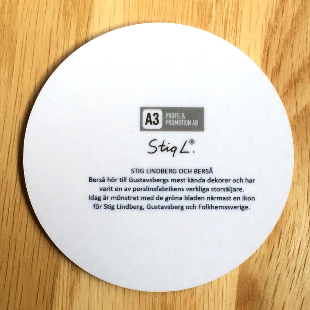 Sada 4 podložek pod sklenice Stig Lindberg od Stig průměr 10 cm "Bersa" Lindberg, zelená,