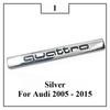 For Wszj8 A4L A5 A6L Q3 Q5 Quattro Front Grille Badge & Rear Trunk Emblem High-End Style Decoration Exterior Upgrade Accessories