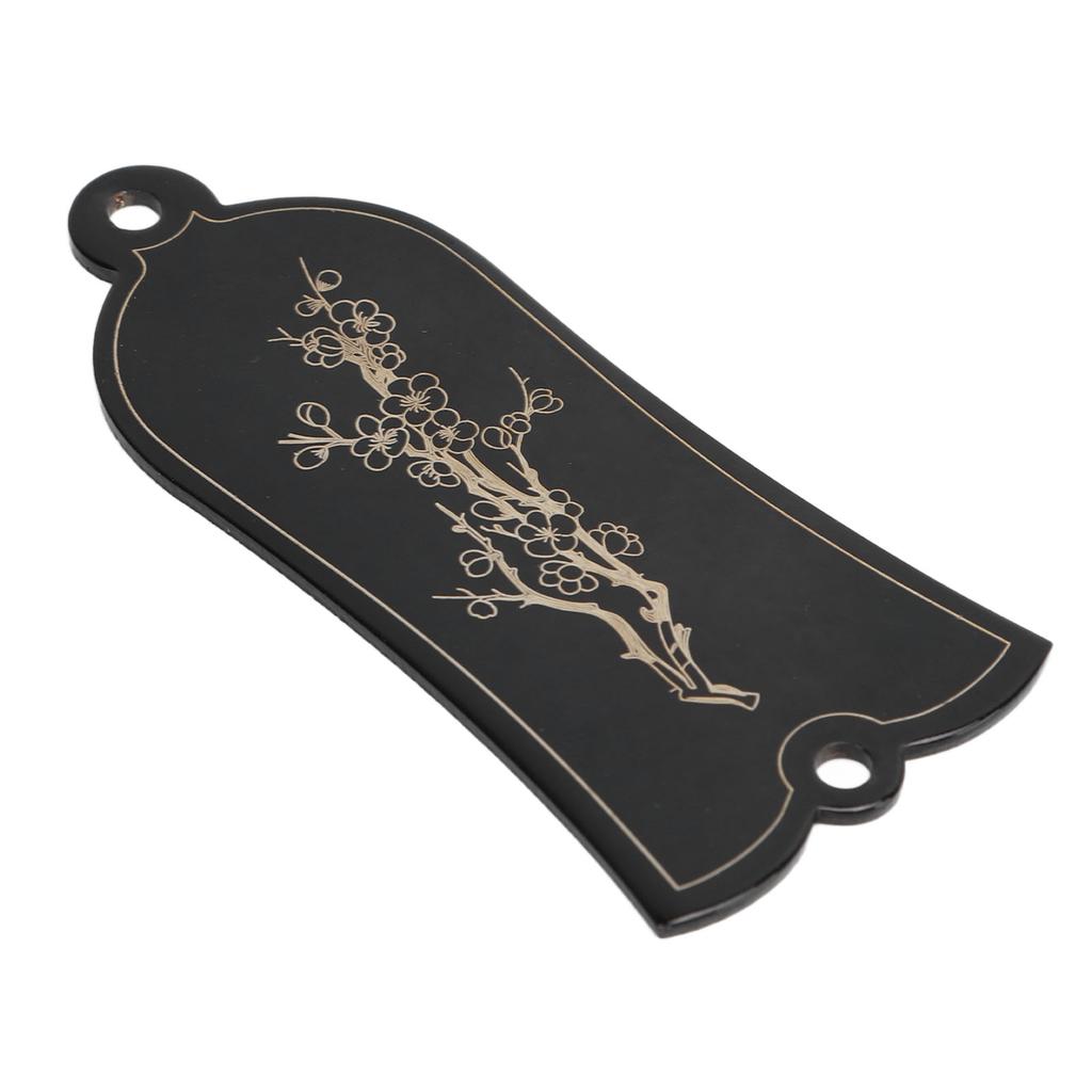 Guitar Truss Rod Cover Decorative Iron Black Plum Blossom Pattern Bell Shape 2 Holes Electric Guitar Parts