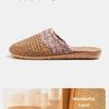 Four Seasons Sandals and Slippers Hotel Cotton and Linen Slippers Ladies Spring Autumn and Summer Home Couples Linen Home Wear Slippers