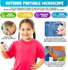 60-120x Mini Handheld Microscope Kit Pocket Microscope With LED Light Home School Biological Science Educational for Children