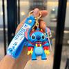 Car Cute flower Stitch bag pendant keychain Star and Stitch PVC soft plastic doll pendant couple small key chain Gift