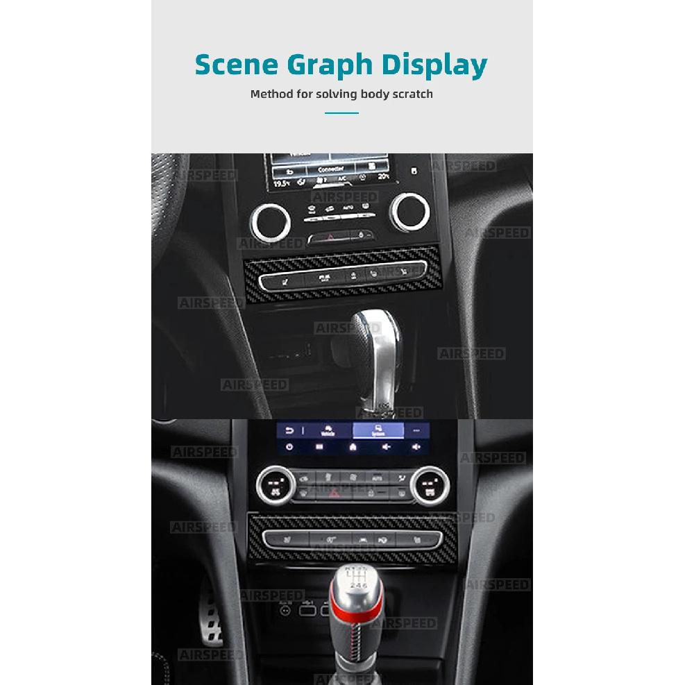 Soft Carbon Fiber Center Console Multi-function Button Frame Sticker For Renault Megane 4 2016 2017 2018 2019 2020 2021-2025