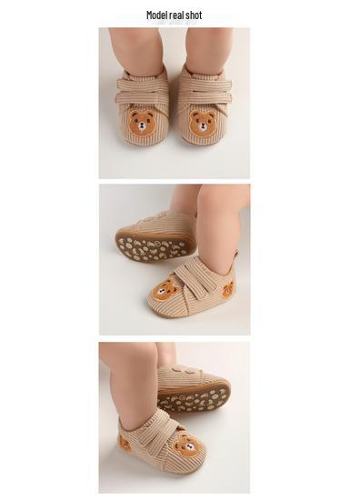 Trendy Corduroy Cartoon Baby Walker Shoes with Non-slip Soft Soles - Ideal Pre-walking Footwear (Style 2216)