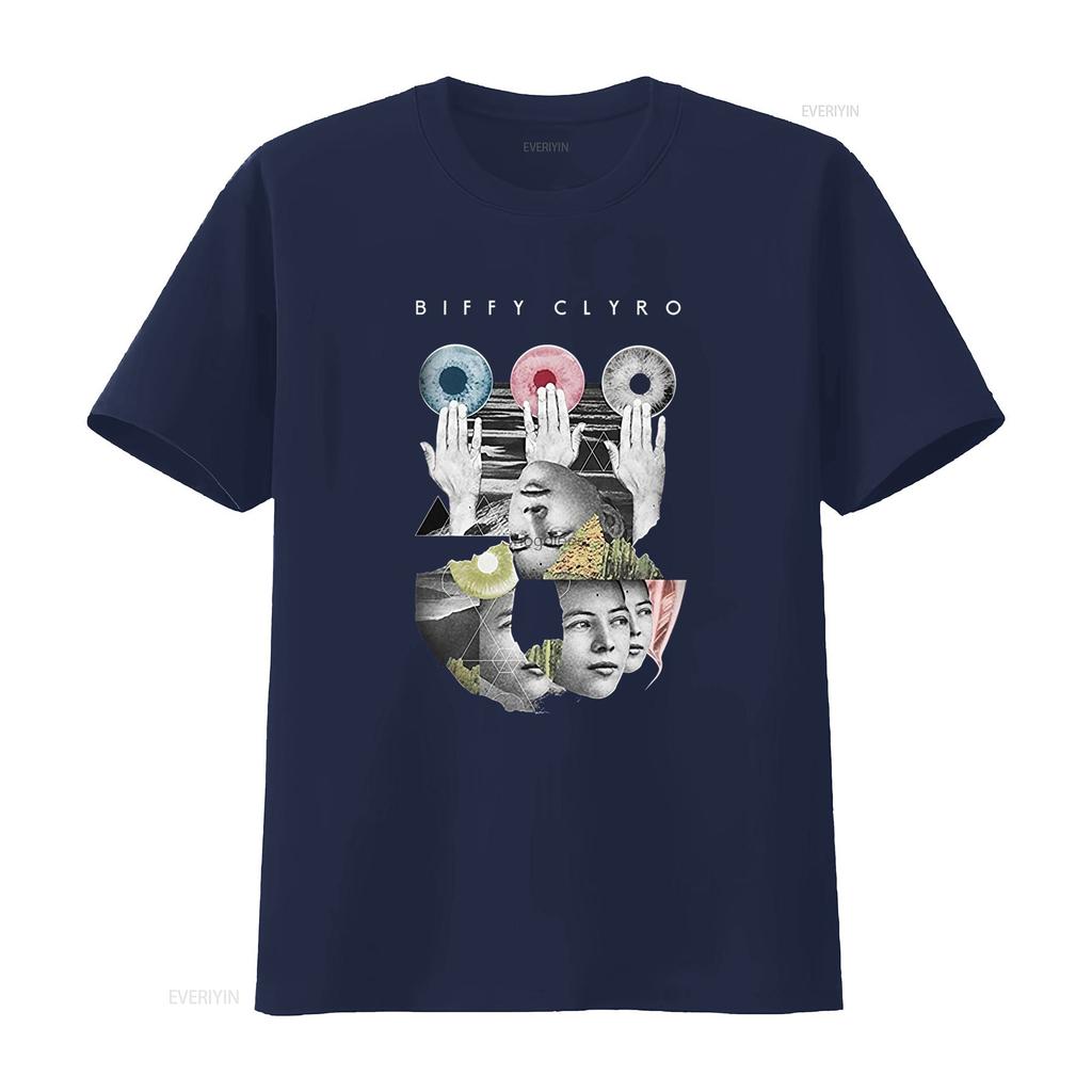 Mens Biffy Clyro Hands Artistic Print Slim Fit T Shirt XX Large Black Vintage Washed Streetwear Soft Unisex Breathable