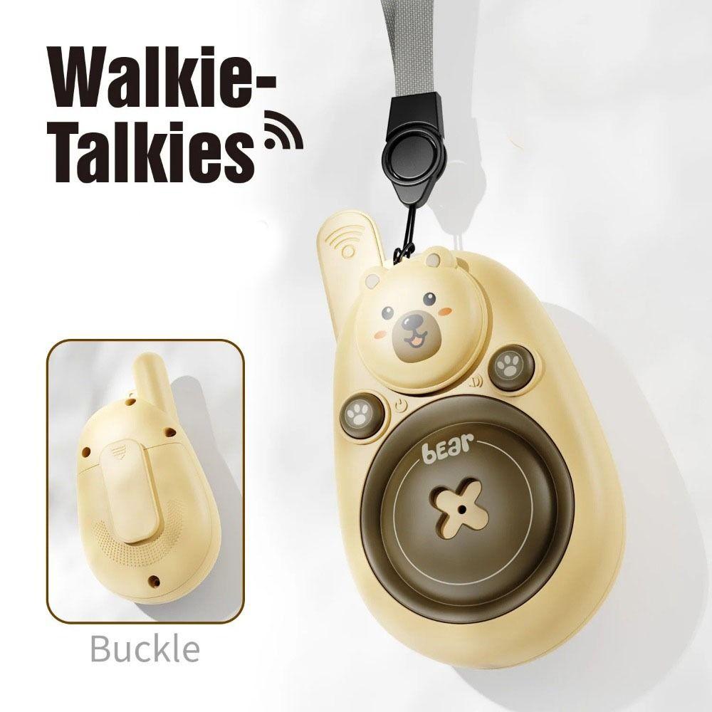 1 Pair Long Range Kids Walkie Talkies Lovely Bear Interactive Radio Transmitter Christmas Gift