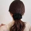 Black Beige Coffee Hair Loop Large Korean Puff Vintage Ponytail Holder Elastic Tie Hair Scrunchie Women Girl Hair Accessories