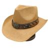 Men'S Western Cowboy Hat, Straw Painted Retro Outdoor Hat, Straw Hat