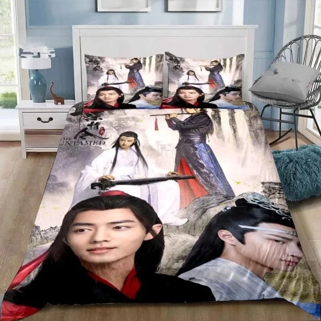 Xiao Zhan Wang Yi Bo Bedding Set The Untamed Drama Bedding Set For Boy Girl Set Home Decoration Single Twin Full Queen King Size