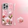 Crystal Flowers Suitable for Apple 16 Feather Yarn Frameless Mobile Phone Case Huawei Mate70pro Ultra-thin 15 Bracket 13
