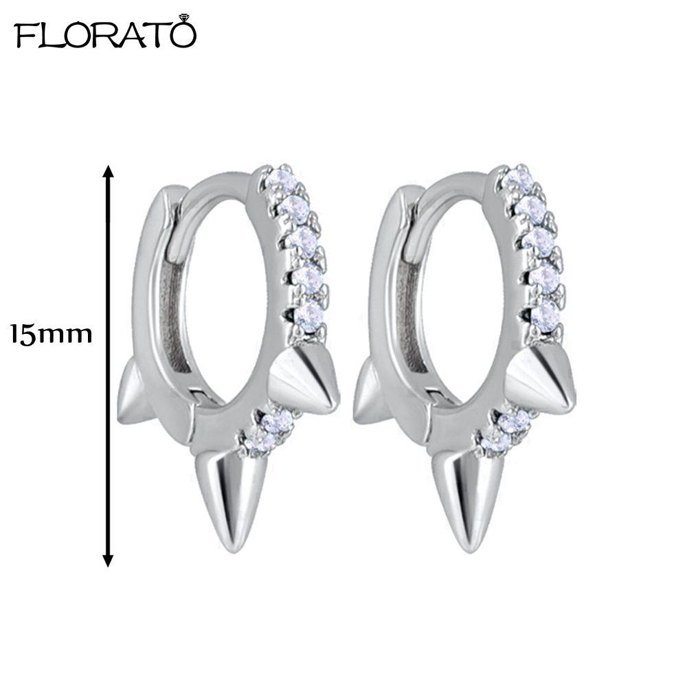 925 Silbernadel Punk Nieten Nieten Creolen Ohrringe für Damen Huggie Ohrringe Ohr Manschette Piercing Ohrring Gotischer Schmuck