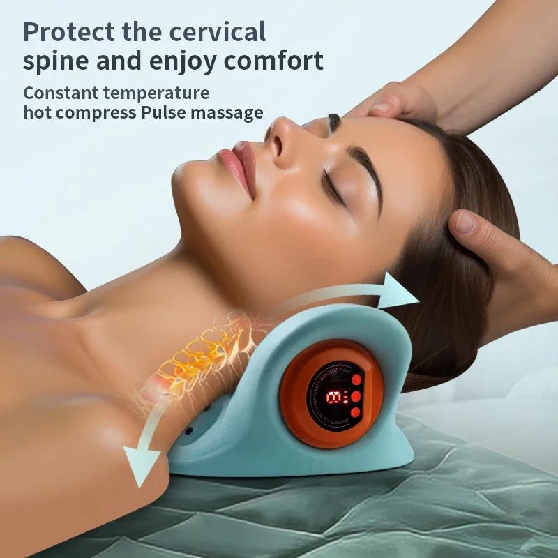 Electric Cervical Massager Spine Stretch Neck Shoulder Cervical Muscle Relaxation Device Shoulder Massag Pillow Spine Correction