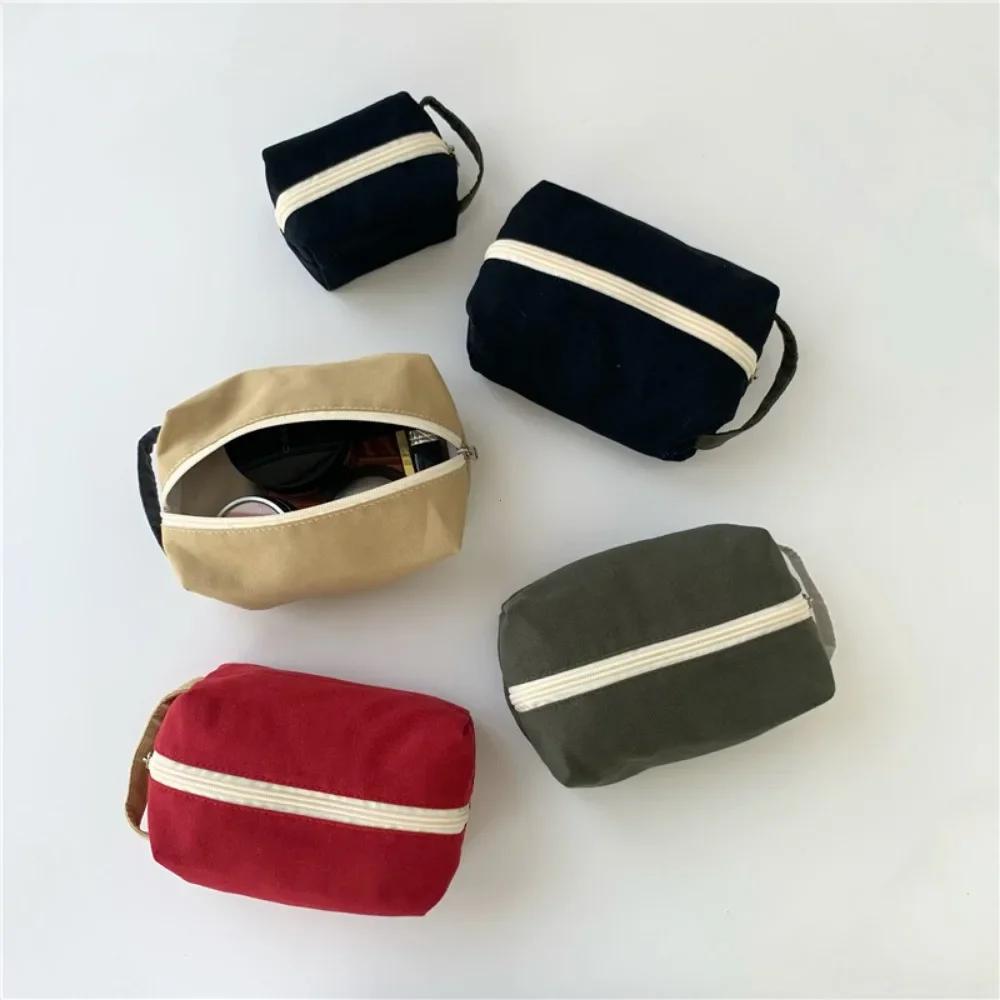 Mode Koreansk Stil Kvinder Kosmetiktaske Rejse Organizer Opbevaringstaske Lærred Make Up Etui Pung Lille Stor Tote Makeup Sæt Pung