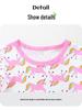 Girls' European Unicorn Short-Sleeve Two-Piece Summer Homewear Set