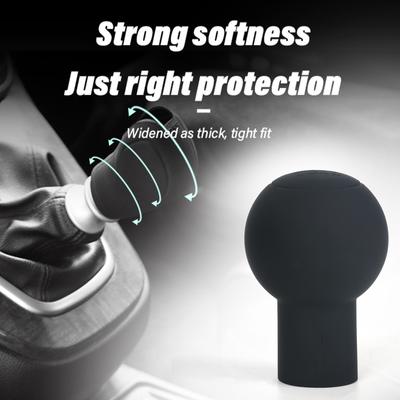 Car Gear Shift Knob Silicone Cover For VW Golf Bora Jetta Protect Top Dustproof WaterProof Skin Nonslip Collar Universal