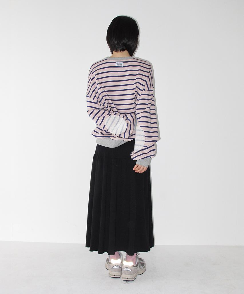 Ronron Strap Knot Long Skirt Black