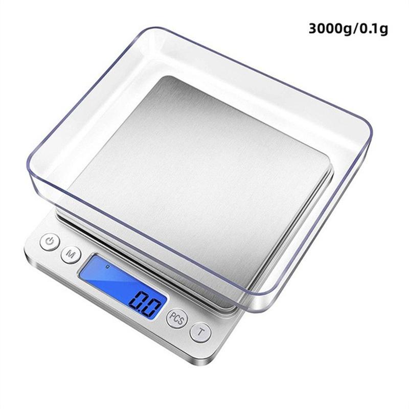 Kitchen Digital Scale Mini Pocket Scale Cooking Food Scale Precision Jewelry Scales with Back-Lit LCD Display PCS Tare Function