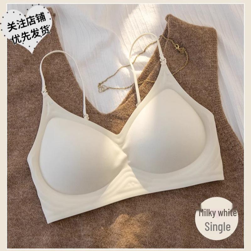 Seamless Push-Up Bra: Backless, Wireless, Small Chest Support, Fine Straps