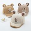 Cartoon Bear Ear Baby Baseball Hat Spring Cotton Toddler Boy Girl Duck Tongue Cap Korean Solid Color Kids Sun Visor Hats