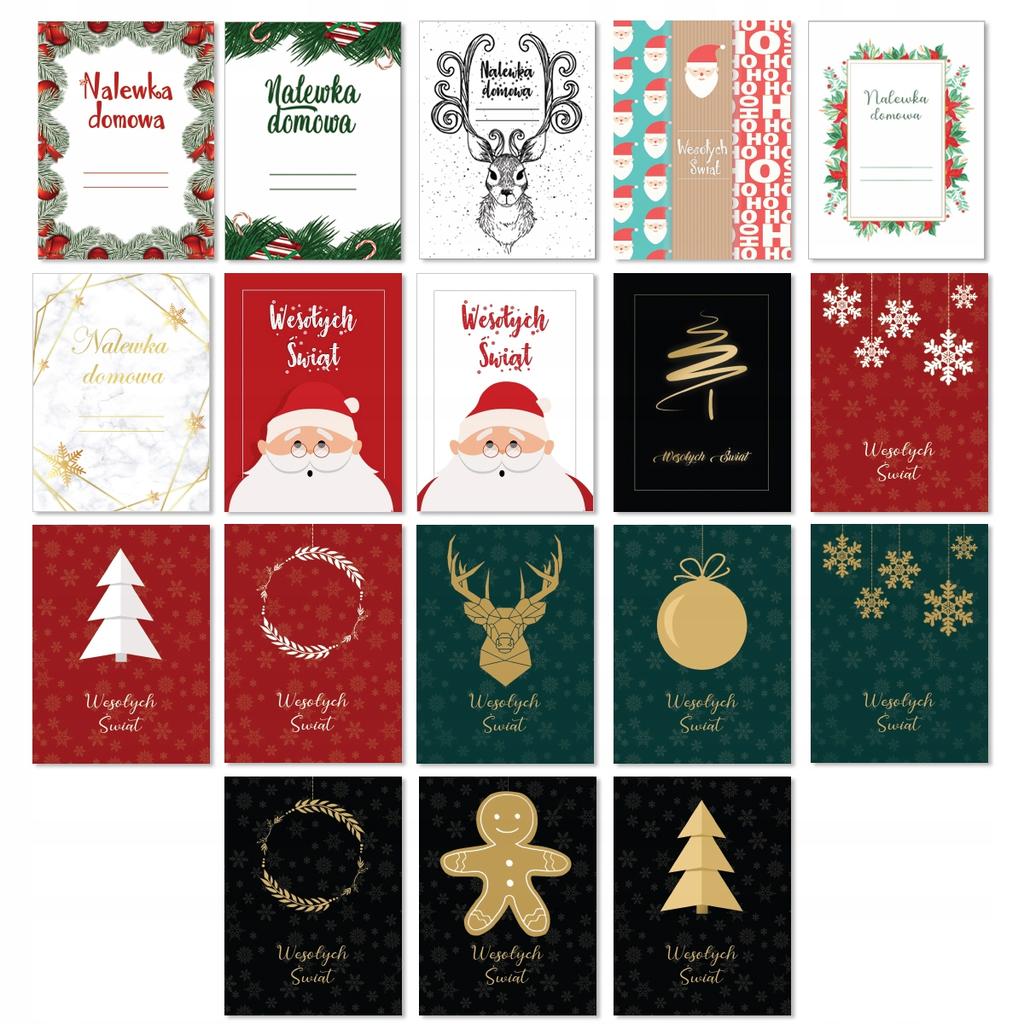 10x CHRISTMAS LABELS for Alcohol Bottles