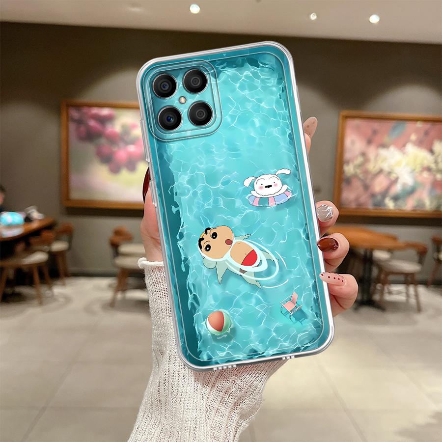 

Милый Чехол-Пенал Shinchan для Honor X9b X8 X8b X7b X9a X8a 90 Lite Мягкая Защитная Крышка для Телефона Honor 90
