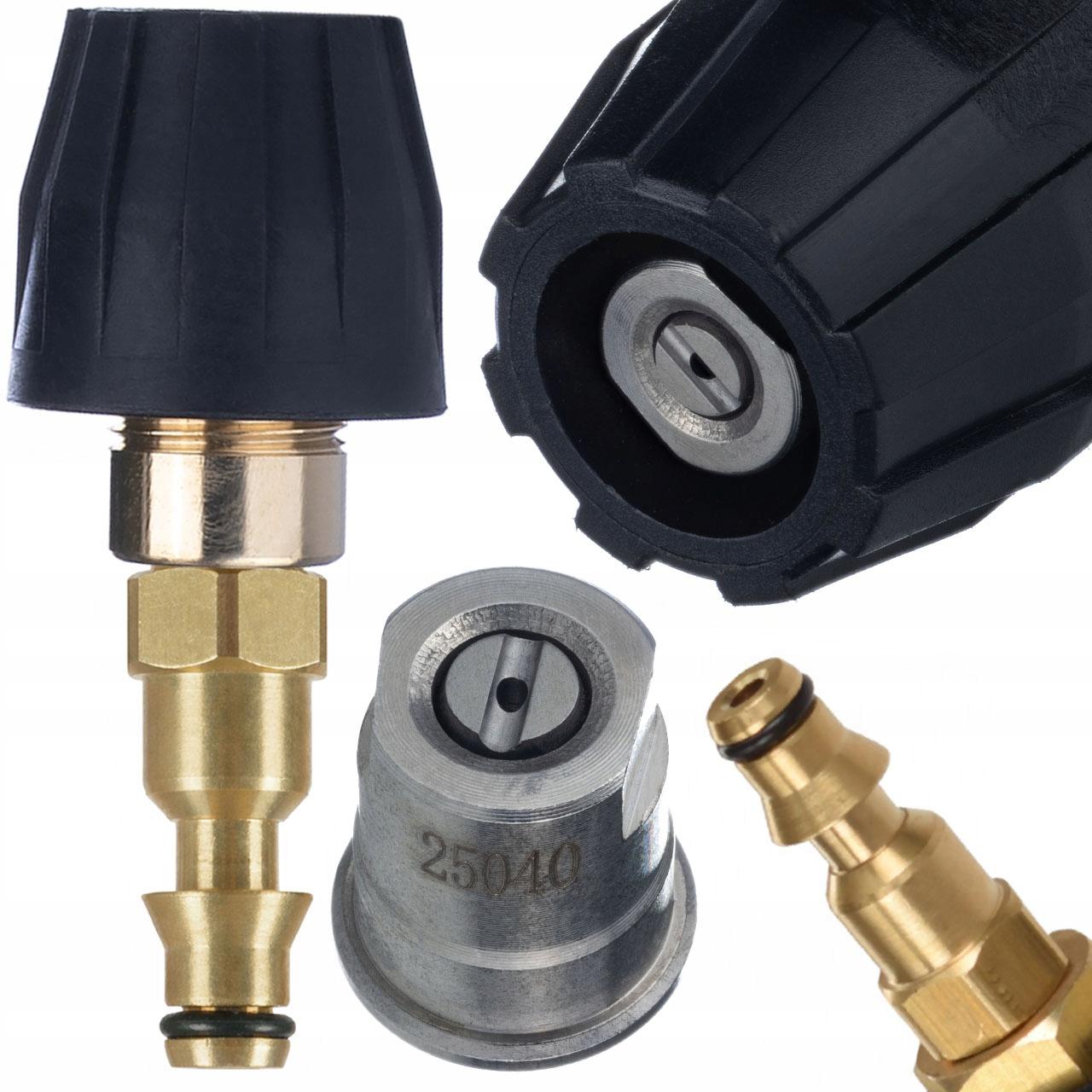 Rosfix Mini Lanceză cu Duza Plată – Vârf Intercambiabil pentru Spălător cu Presiune | Compatibilă cu LAVOR | Metalică | Sistem Click