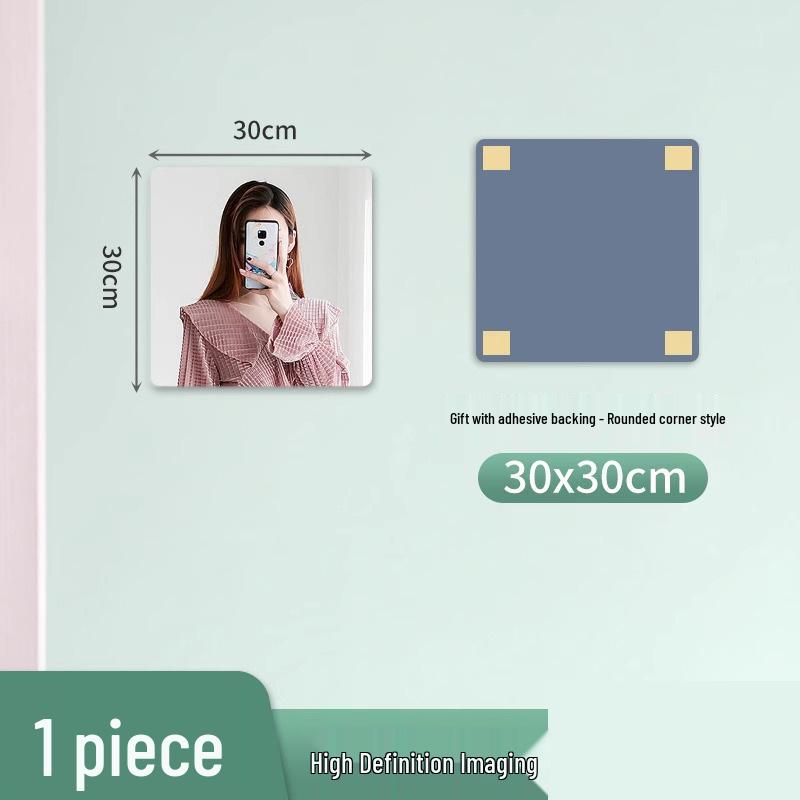 Ganzkörper Acryl Spiegel Wandaufkleber: HD Selbstklebend für Badezimmer- oder Schranktür.