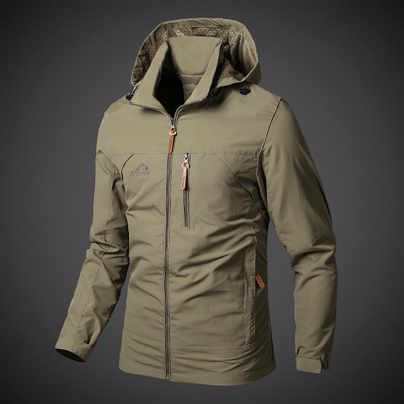 Chaqueta Cortavientos de Montañismo de Invierno para Hombre - Fina y Transpirable Ropa Deportiva para Exterior