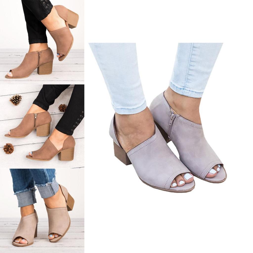 Elegant Fashion Women Spring Summer Sandals With Fish Mouth Hollow Out Design