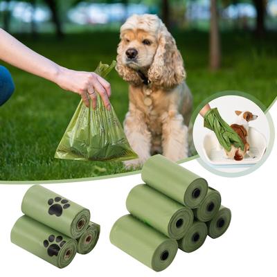 Pet Supplies 1.5 Silk Footprint Dog Poop Bag Biodegradable Disposable Poop Bag Cat Poop Bag