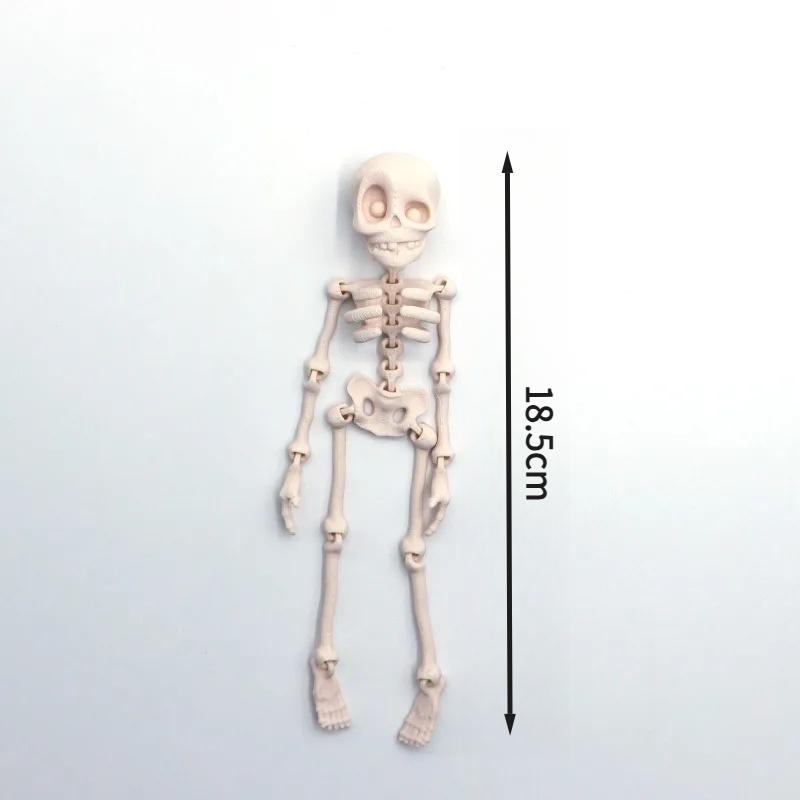 Halloween Fridge Magnets 3D Poseable Skeleton Magnet Movable Joints Refrigerator Decoration Creative DIY Ornament Halloween Gift
