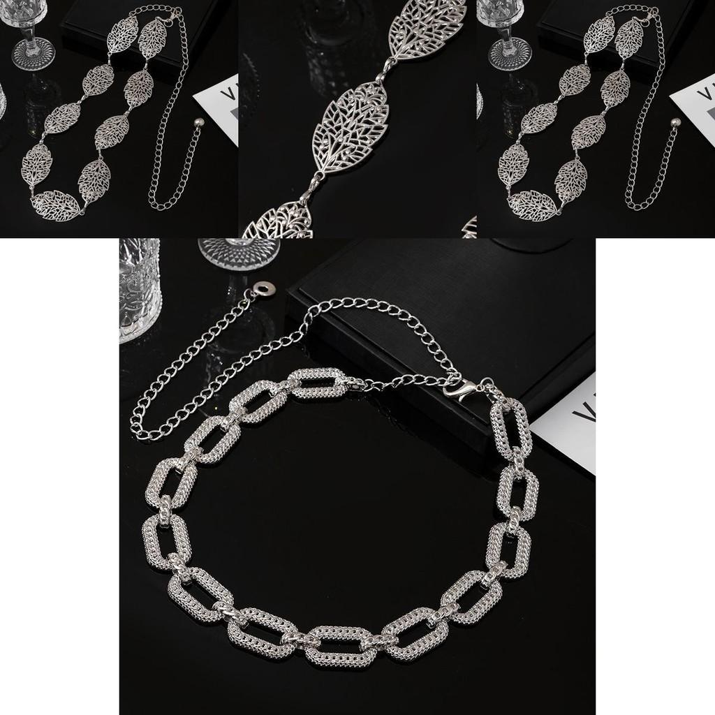 Ethnic Style Metal Waist Chain With Geometric Cutouts For Women Festival Wear