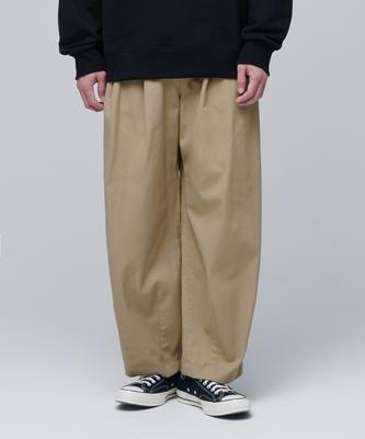 Cotton Wide Balloon Pants [Beige]