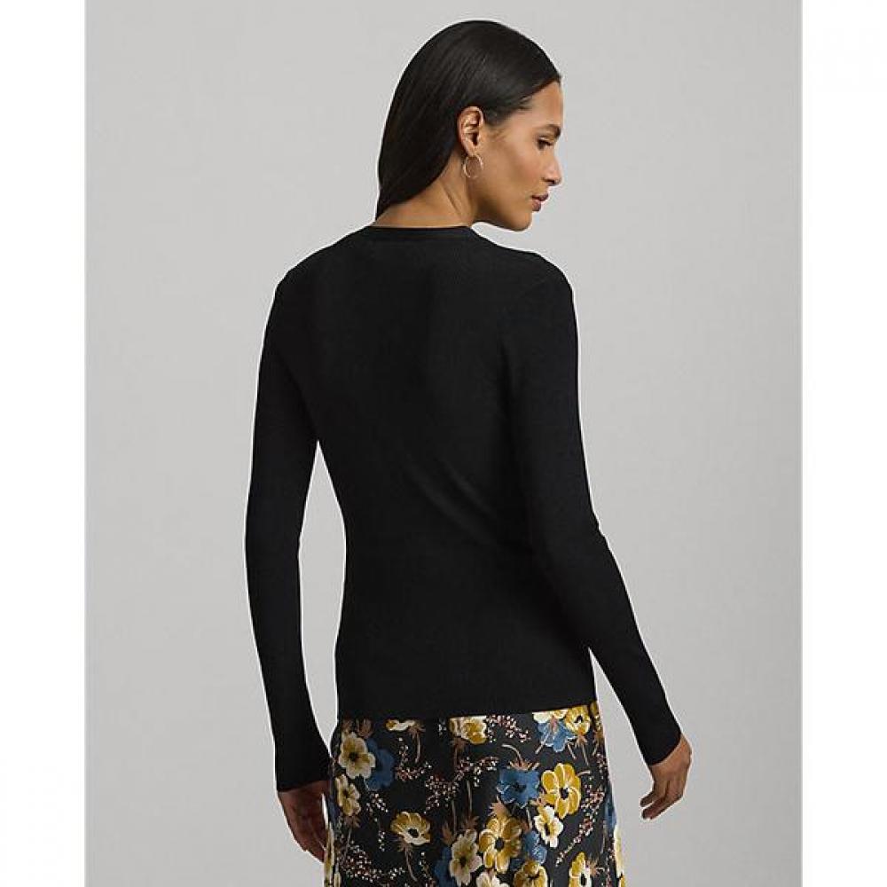 Lauren Ralph Lauren Rib V Neck Cardigan  Wmlrswes6820645001 