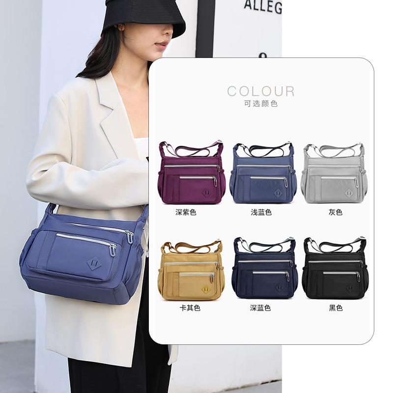 Simple Shoulder Bag Summer New Multi-compartment Nylon Cloth Crossbody Bag Casual Lightweight Large Capacity Medium Mom Bag